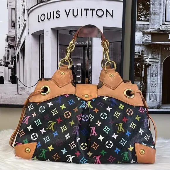 Louis Vuitton LV Shoulder Bag Ursula Black Monogram Multicolor - Picture 8 of 16